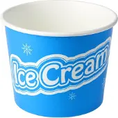 TakeAware IJsbeker karton per streng 350ml 12oz IceCream groot blauw