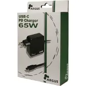 Inter-Tech PD-2065 USB-oplader 65 W USB-C stekker USB PD 3.0 Zwart Binnen USB Power Delivery (USB-PD), Snellader