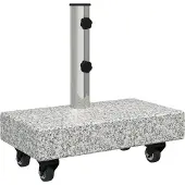 vidaXL Parasolvoet Grijs 45 x 25 x 45 cm Graniet