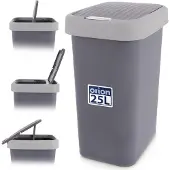 Orion Prullenbak Plastic Grijs 25 l - Afvalmand - Afvalemmer