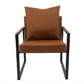 Happiq Fauteuil- Voor Woonkamer - Moderne Lounge - Stof /Bruin