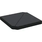 vidaXL Parasolvoetplaten 2 st driehoekig 14 kg graniet zwart