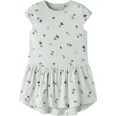 Name it Jurk 'NMFVigga' opaal / pastelblauw / donkergroen / pink
