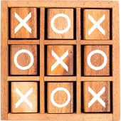 Longfield X.O Spin – Houten Strategiespel – 3 op een Rij Spel – Tic Tac Toe Variant – Klassiek Denkspel – 2 Spelers – Engelhart