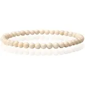 Memphis Natuursteen Armband - 4mm Fossil - 21cm