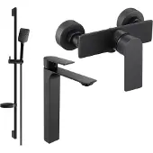 Mexen Alexa DS62 doucheset, zwart - 71214DS62-70