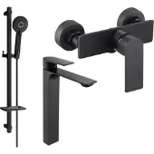 Mexen Alexa DQ40 doucheset, zwart - 71214DQ40-70