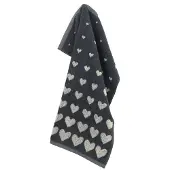 Bunzlau Castle Hearts keukendoek 53x60 Anthracite