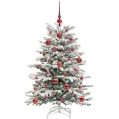 vidaXL Kunstmatige Hinged Kerstboom Wit 120 cm PE en PVC