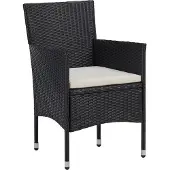 vidaXL Tuinstoelen 2 st poly rattan zwart