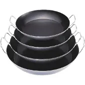 HorecaTraders Paellapan | Plaatstaal | RVS | Ø47 cm