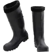 vidaXL Regenlaarzen met verwijderbare sokken maat 42 PVC zwart