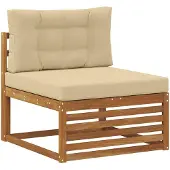 vidaXL Buiten Middelste sofa Massief Acacia Hout Naturel