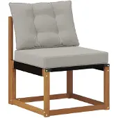 vidaXL Buiten Middelste sofa Massief acaciahout en Textilene-stof