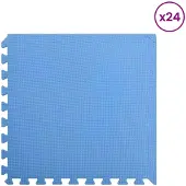 vidaXL Zwemgrondmat 24 st Blauw 8,64 ㎡ EVA Schuim