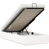 vidaXL Ottoman bedframe met opbergruimte Wit 80 x 200 cm