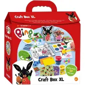 Bambolino toys Knutselkoffer - 50-delig - Waskrijtjes stickers verf klei speelmais