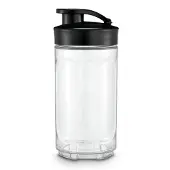 WMF 61.3022.2117 Drinkfles, 300 ml, kunststof, zwart, transparant