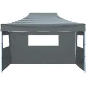 vidaXL Partytent 280 x 410 x 315 cm, antraciet, Oxford-stof