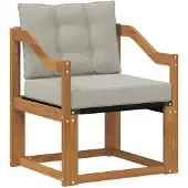 vidaXL Buitensofa Massief Acacia Hout Natuurlijk en Licht Grijs