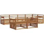 vidaXL Buiten bank set 7 st Naturel Massief Acacia Hout