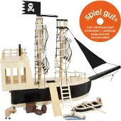 Small Foot - Houten Poppenhuis Piratenboot