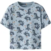 Name it Shirt 'NMMValther' navy / opaal / oranje / wit