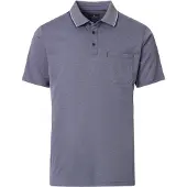 Casamoda Polo Navy Melange | Blauw | Maat 4XL