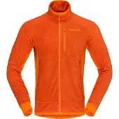 Norrøna - Toerskikleding - Falketind Warm1 Active Jacket M Gold Flame Exuberance voor Heren van Gerecyclede materialen - Maat M - Oranje