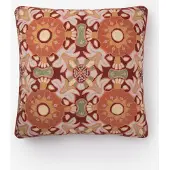Sissy-Boy Donkerrood Kussen Met Mozaïek Print