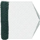 vidaXL Kettinglinkheining Groen 2 x 20 m Staal