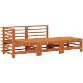 vidaXL Sectie Sofa Eenheden 3 Stuk Waskleur Bruin Massief grenenhout