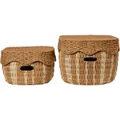 Ferm Living Aufbewahrungskorb - 70/46 cm - 2 st. - Rivan - Natur - - One Size - Körbe