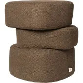 Ferm Living Plyo Staple zitpoef Donkerbruin