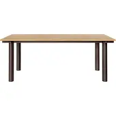 Ferm Living Atura Eettafel 200 x 90 | Dark Chocolate|Natural Oak Veneer