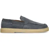 Manfield Blauwe suède loafers | Maat 46