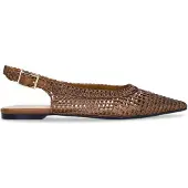 Manfield Bronzen gevlochten slingbacks | Maat 40