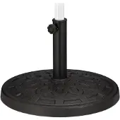 Relaxdays parasolvoet - zwaar - voor 38-50 mm stok - Ø 50 cm - gietijzer look - tuin