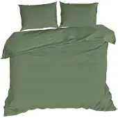 Fonq Fresh Dekbedovertrek Moss Green-240 x 200 cm