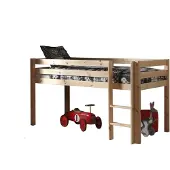 Vipack Pino Halfhoogslaper met Ladder 90 x 200 cm - Naturel
