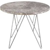 Fonq Webby Bijzettafel Ø 55 cm - Grijs / Chroom