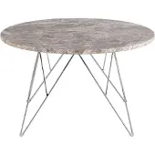 Fonq Webby Salontafel Ø 80 cm - Grijs / Chroom