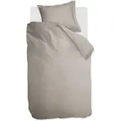 Ambiante Satin Uni dekbedovertrek - Eenpersoons - 140 x 200/220 cm - Zand