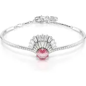 Swarovski Idyllia armband 5680298 zilver roze | sieraden voor dames, elegante oceaan stijl met kristallen en zirkonia