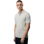 Genti Heren Polo's & T-shirts Polo 2 Button Ss 1260 - Lichtgrijs - Maat XXL