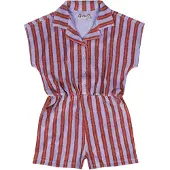 Tumble 'n dry gestreepte playsuit lila Paars Meisjes Katoen Reverskraag - maat 122