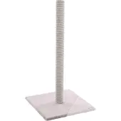 Flamingo Krabpaal – Glen Lichtbeige & Lichtgrijs L – 45 × 45 × 87 cm – jute krabpaal – met zachte Teddy bodemplaat – voor katten