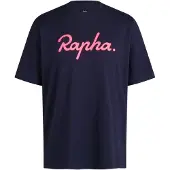 Rapha - Cotton T-Shirt Large Logo - T-shirt M, blauw