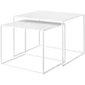 Blomus Bijzettafel Fera White L (Set van 2)