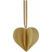 Blomus Kerstornament Kazary Hearts Tan (Set van 4)